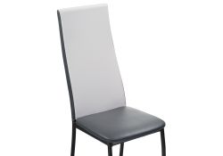 Стул на металлокаркасе Mirilis белый полимер / серый полимер / темный мусс