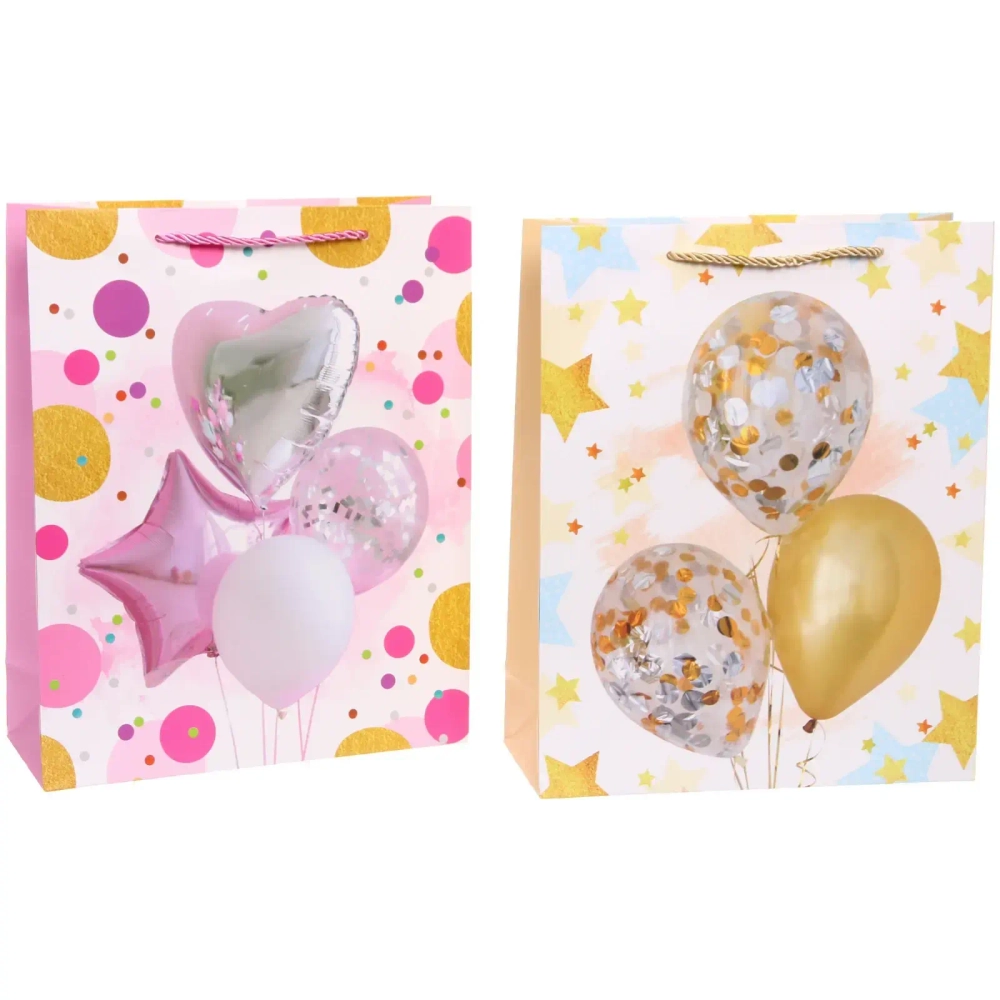 Пакет подарочный «Воздушные шары» 26*32*10 см, микс