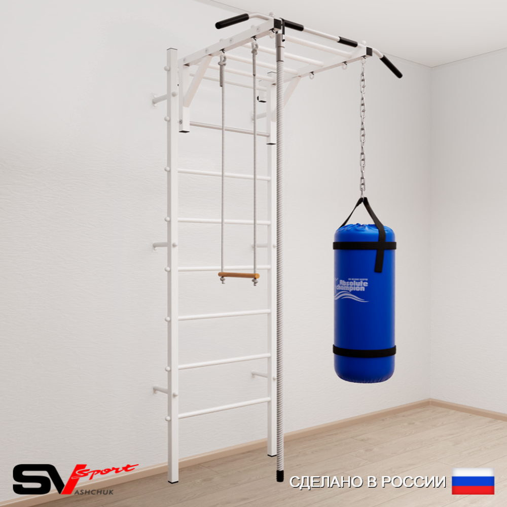 Шведская стенка Sv Sport 5351 (Турник рукоход/Канат/Трапеция/Цепь/Мешок 15кг)