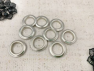 Люверсы сталь Ø 17 мм, h 5 мм, пр-во Китай, никель