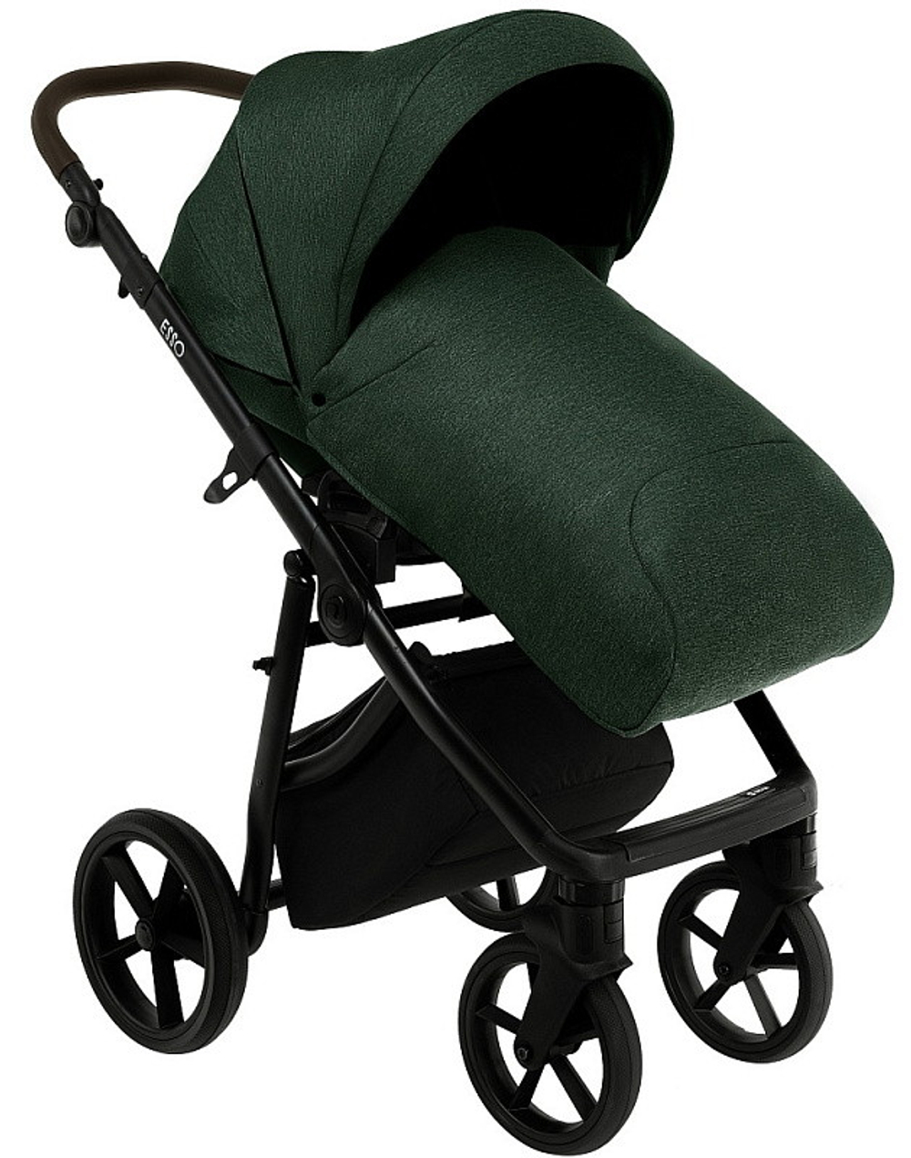 Детская коляска Roan Esso 3 в 1 с автокреслом Pituso Baesa Pro Black,Beige Canopy ESS113/1 Dark Green/Black