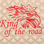 Ковры SCANIA 6 серии G (автомат), (экокожа, бежевый, бежевый кант, красная вышивка)