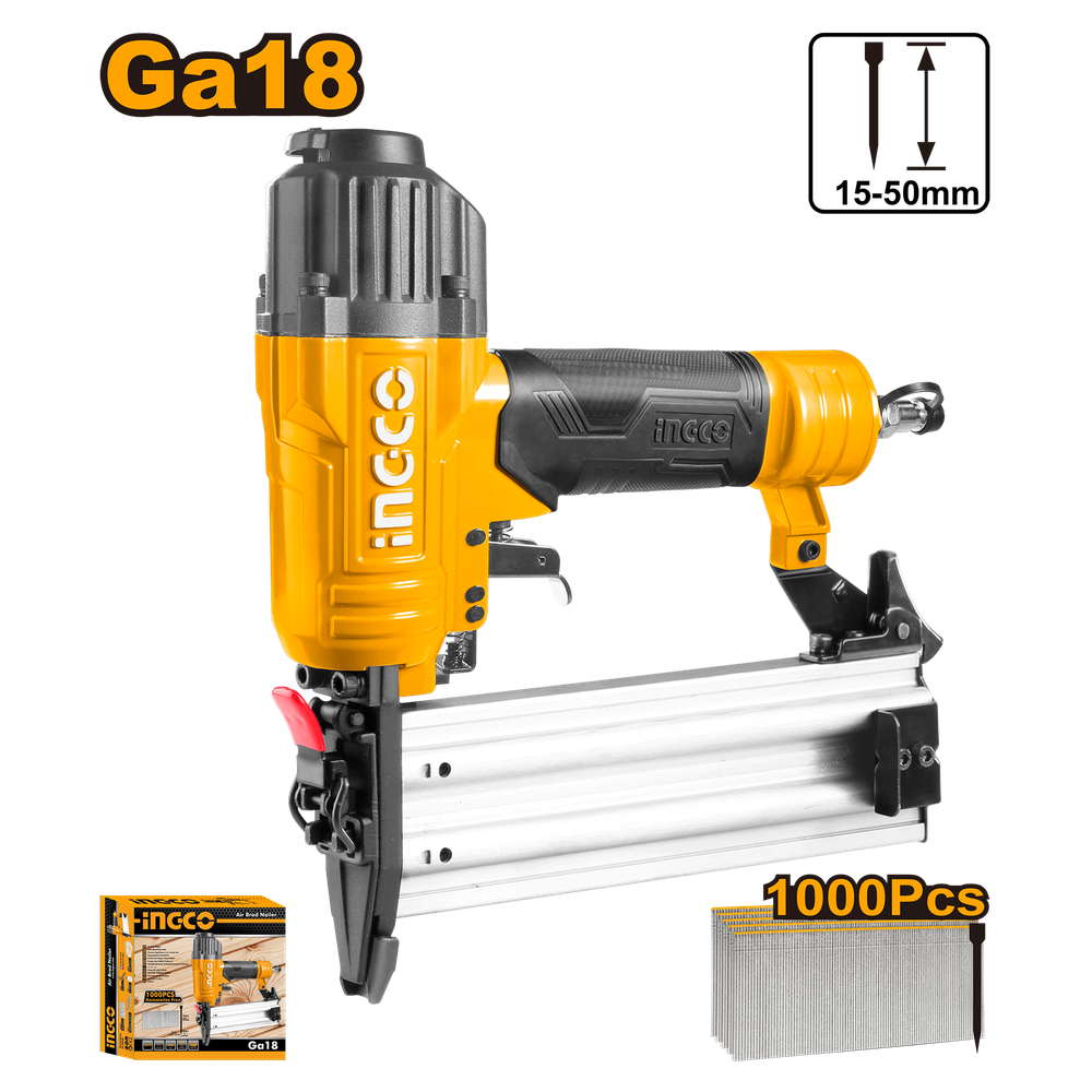 Пневматический нейлер для гвоздей INGCO ABN15501 Ga18  15-50 мм