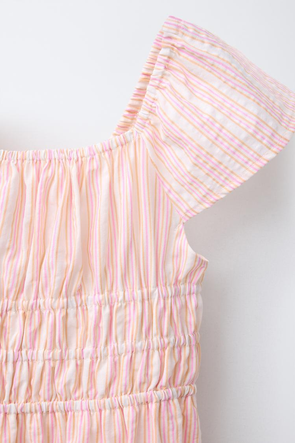 ZARA ПЛАТЬЕ В ПОЛОСКУ, ОРАНЖЕВЫЙ