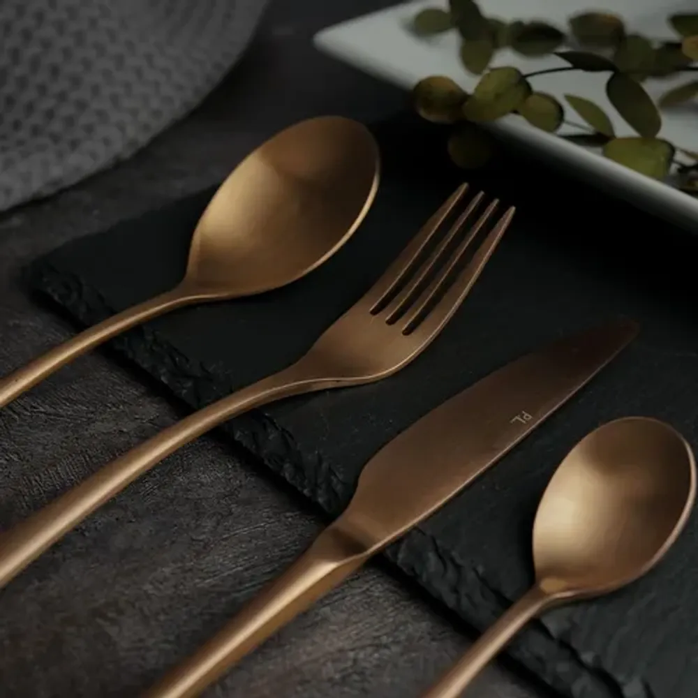 Вилка столовая 21,5 см матовая цвет светлая медь PVD Alessi-Copper P.L. [12]