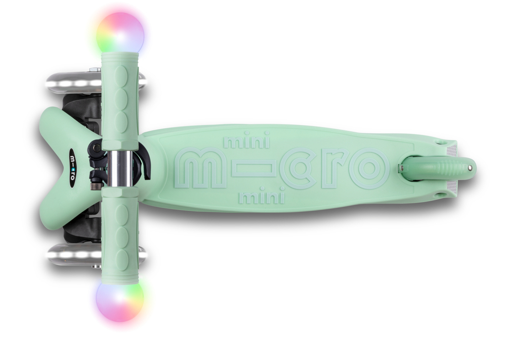 Самокат Micro Mini2Grow Deluxe Magic LED ментоловый