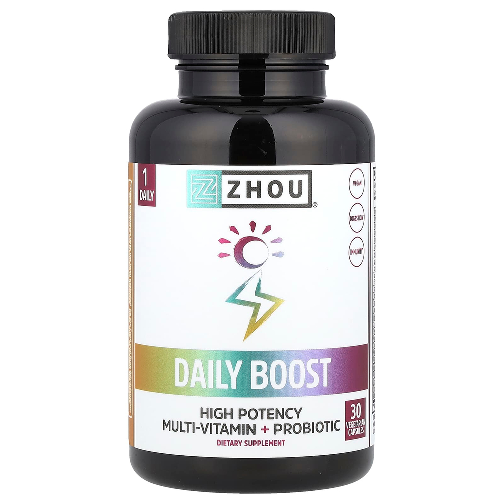 Zhou Nutrition, Daily Boost, 30 вегетарианских капсул