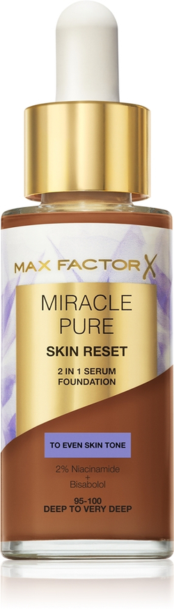 Max Factor Miracle Pure Skin Reset - Подкладка для ухода оттенок 95-100 Deep To Very Deep, 30 ml