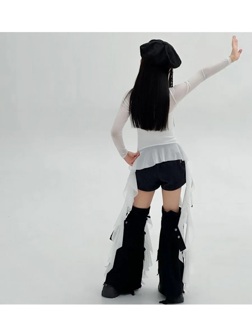 Лонгслив с воланами