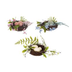 GAEM Изделие декоративное "Гнездо пасхальное", L16 W16 H6 см, 3в.