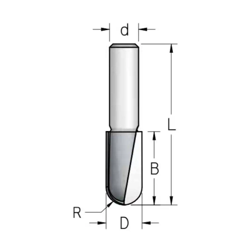 Фреза галтельная пазовая DIMAR 4.8x13x47x8 R2.4 WPW RBL0485