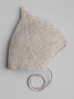 Чепчик детский вязаный на завязках