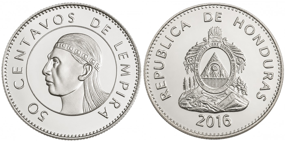 Гондурас 50 сентаво, 1995 - 2019 Лемпира UNC