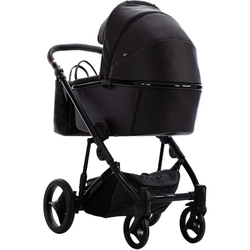 Детская коляска Bebetto Loren Gloss 3 в 1 с автокреслом Avionaut Cosmo 01 черная кожа