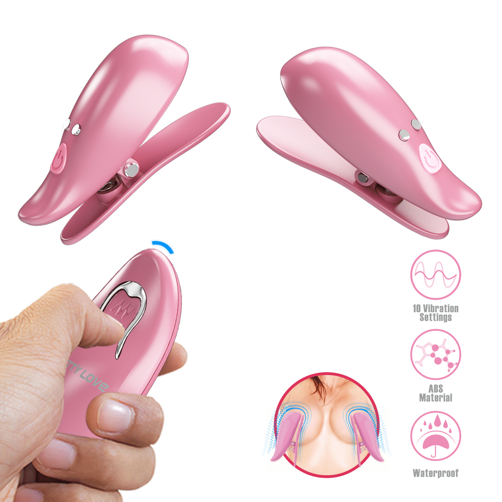 Pretty Love Cayley – Вибрирующие зажимы для сосков с пультом ДУ