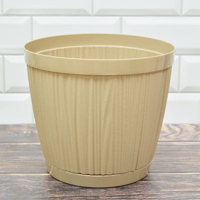 Горшок цветочный Barcelona 6,5л D240мм, молочный шоколад