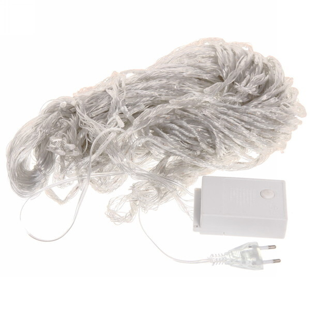 Гирлянда для дома ЗАНАВЕС «Водопад Созвездие» ш2м* в3м 624 лампы LED, прозрачн. пров, IP-40. Белый