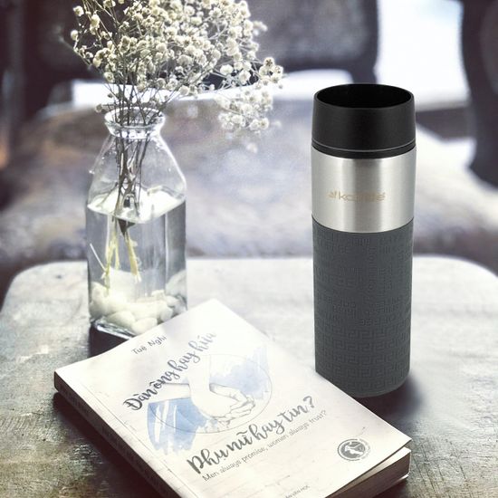 Термокружка 420 мл. из нержавеющей стали Kamille KM-2098 с TPR вставкой