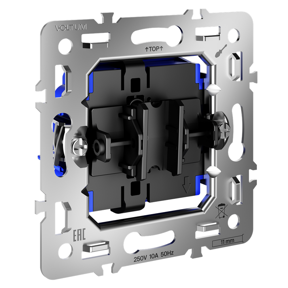 Механизм выключателя с самовозвратом одноклавишного 10А, S70