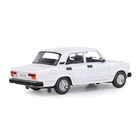 Модель машины ТМ АВТОПАНОРАМА 1/24 ВАЗ 2107, белый (свет, звук) JB1200157