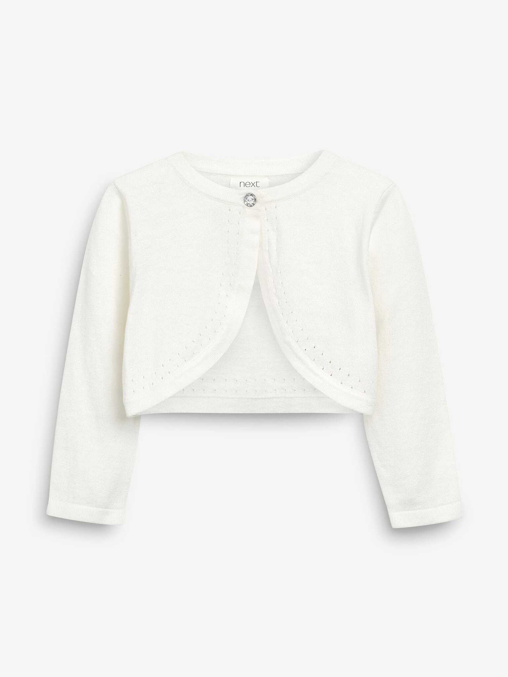 Балеро для девочки Next 532-020, Молочный