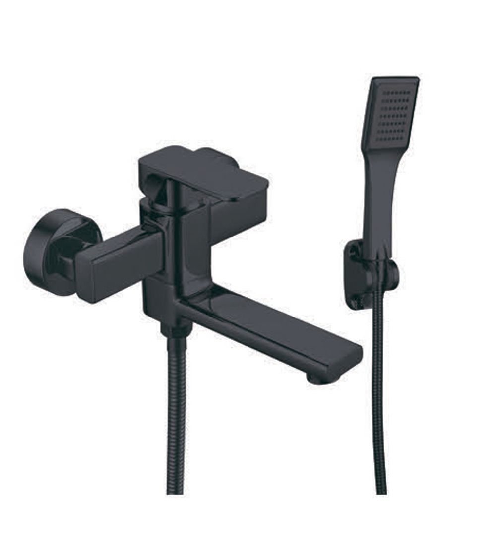 113531-C Смеситель од. для ванны кор. (ЧЕРНЫЙ) ViEiR (10/1шт)