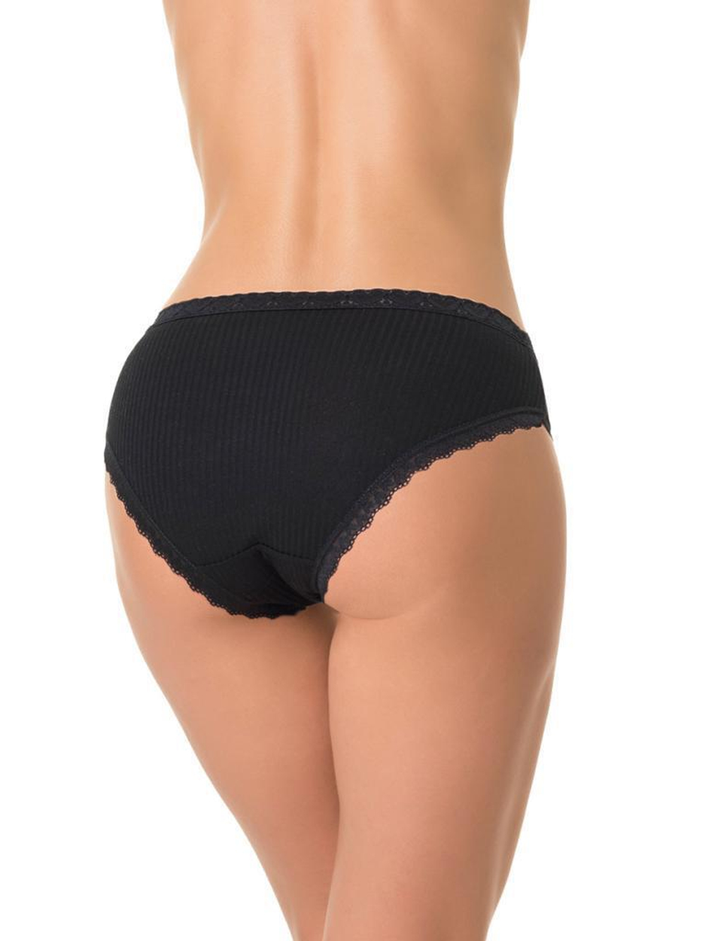 Трусики-слипы из деликатного хлопкового полотна (Размер: S) (Цвет: темно-синий)