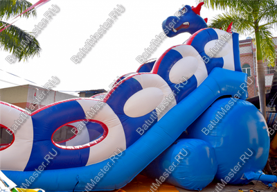 Коммерческий надувной батут-горка "Дракон" 11*6*8,5 м