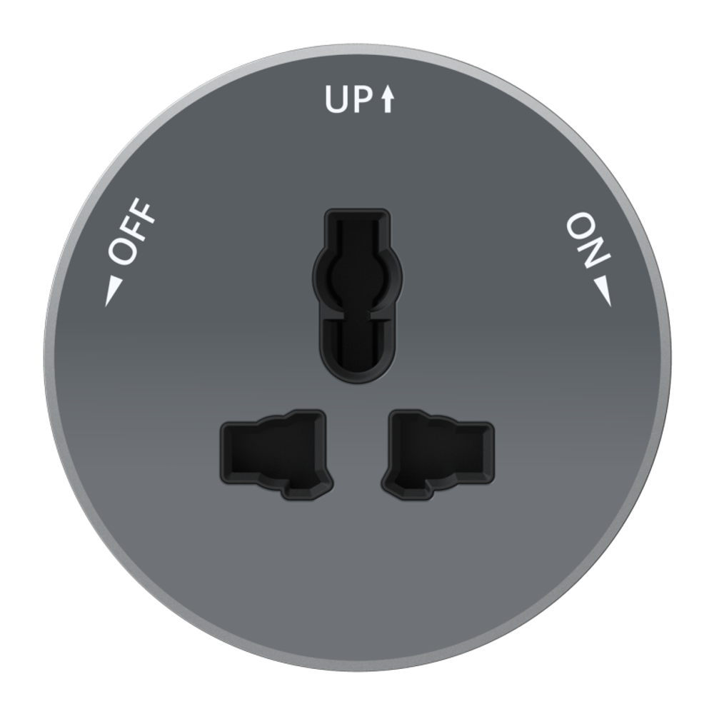 Розетка MultiTrack 13А 250В универс. круглая графит SE MTK13002G Розетка MultiTrack 13А 250В универс. круглая графит SE MTK13002G