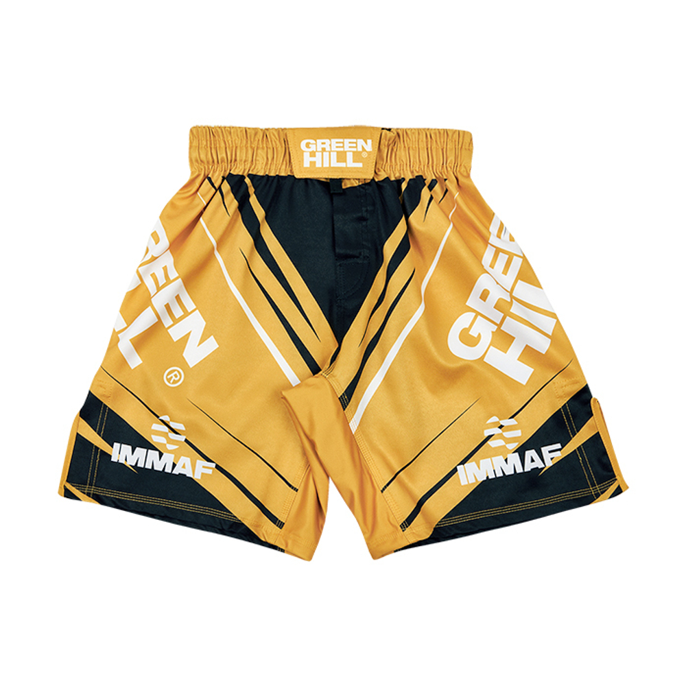 MMI-4022 Шорты MMA SHORT IMMAF approved черно-золотой