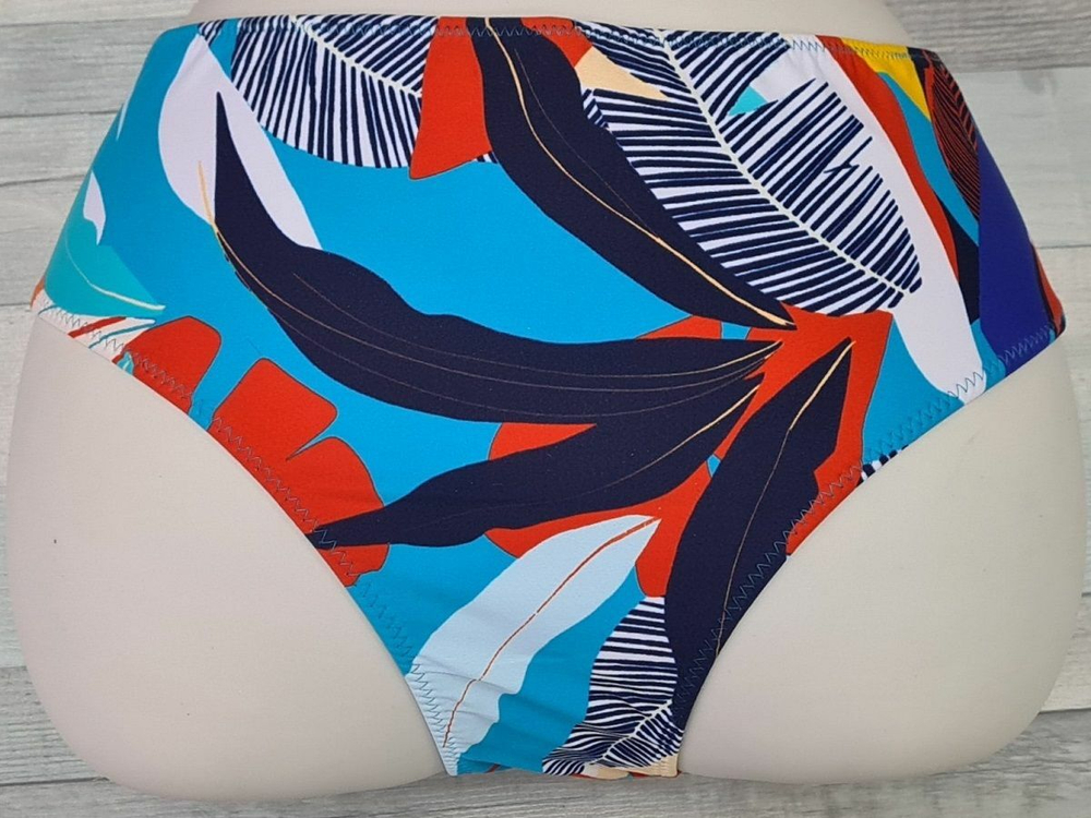 Женские плавки с ярким растительным рисунком (Размер: XXXL) (Цвет: разноцветный)