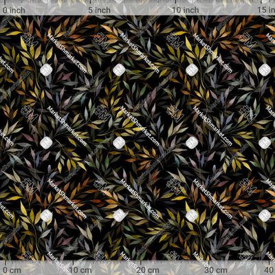 разноцветные листья на черном фоне by ArtinPrint 500 DPI