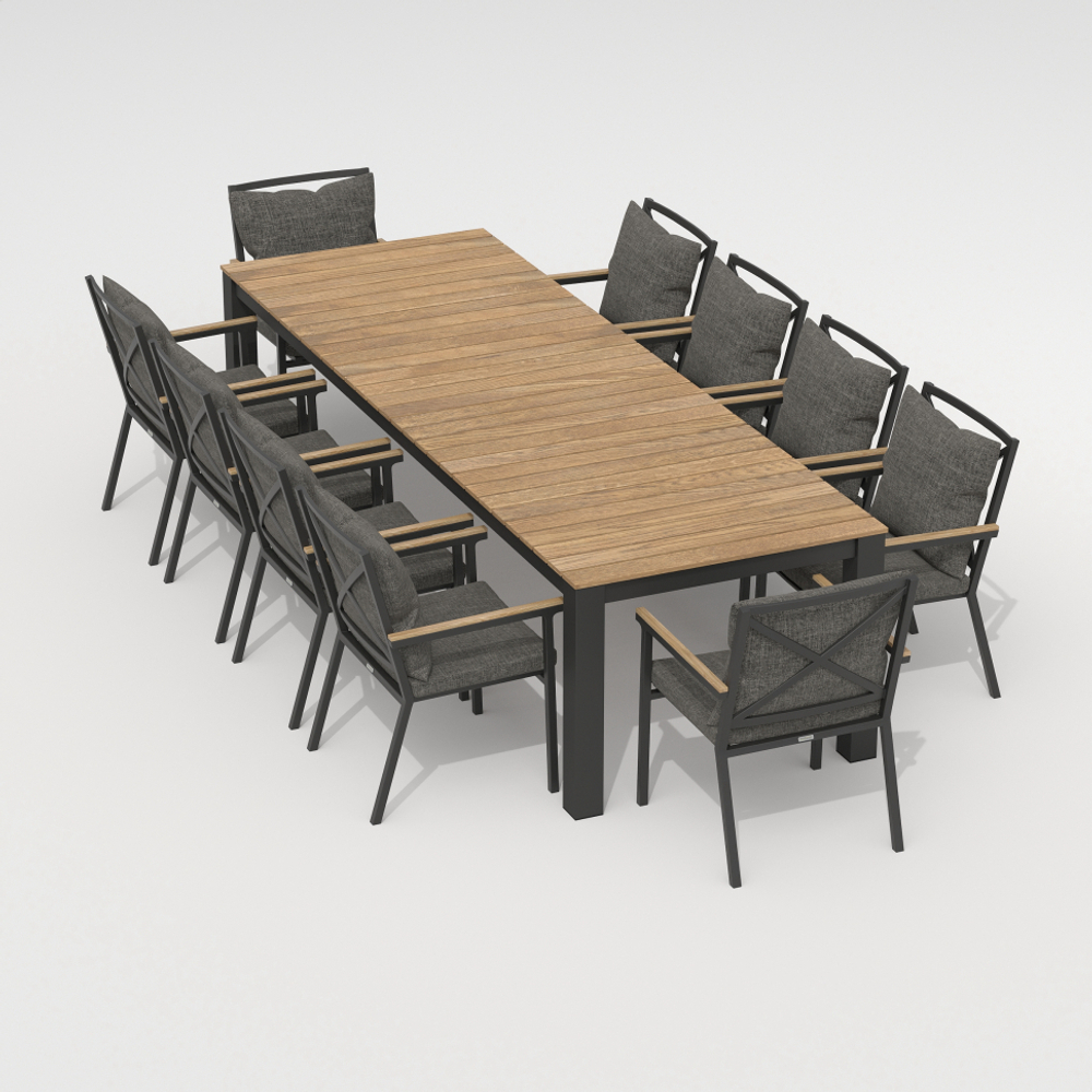 Стол обеденный ТЕЛЛА XL из тика 300x100