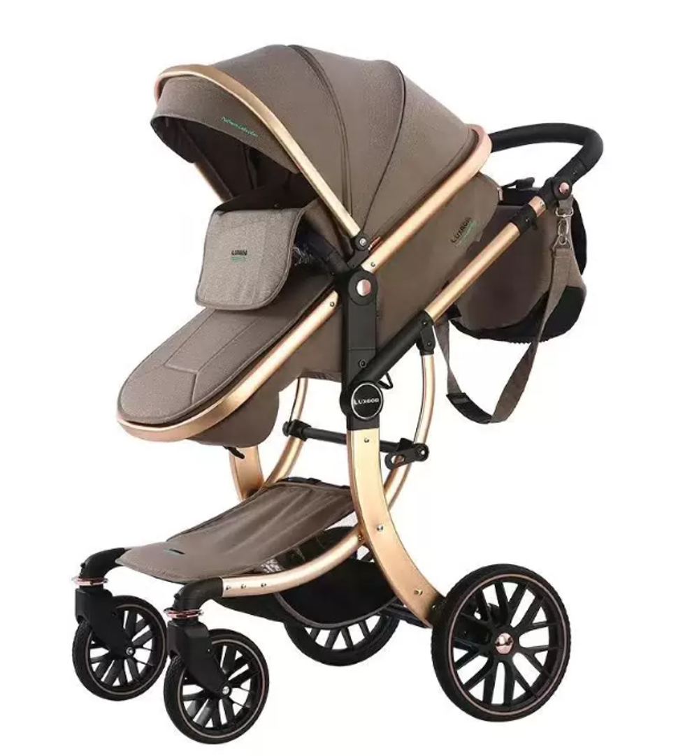 Детская коляска Luxmom 601A 3в1 (коричневый)