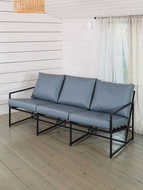 Диван (Mateo) модульный(3), кожа ЭКО Grey (Серый)