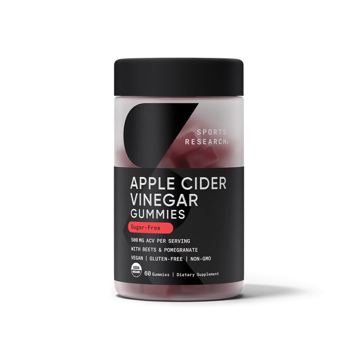 Яблочный уксус, Apple Cider Vinegar, Sports Research, 60 жевательных капсул