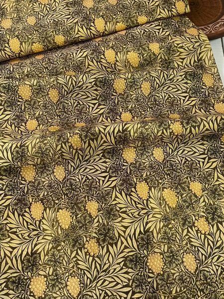 ВИНОГРАД  У. МОРРИС, ОЛИВКОВЫЙ ФОН 100% хлопок Handmade Fabrics 6