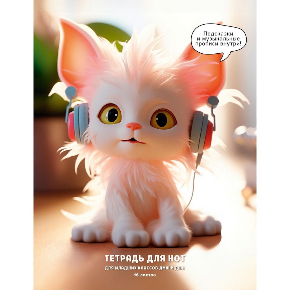 Тетрадь для нот А5 16л "Ушастик" (Эксмо)