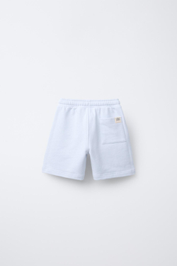 ZARA ШОРТЫ-БЕРМУДЫ ИЗ МЯГКОЙ ТКАНИ С ПРИНТОМ ALGO DE JAIME ©, СВЕТЛО-ГОЛУБОЙ