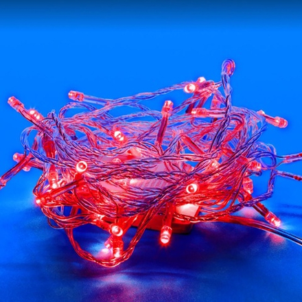 ULD-S0500-050-DTA RED IP20 Гирлянда светодиодная. 5м. 50 светодиодов. Красный свет. Провод прозрачный. ТМ Uniel