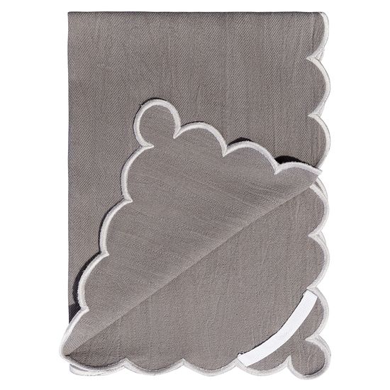 Набор кухонных полотенец с контрастным кантом серого цвета из коллекции trendy ruffles, 50х70 см