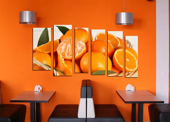 Модульная картина "Мандариновый вкус"