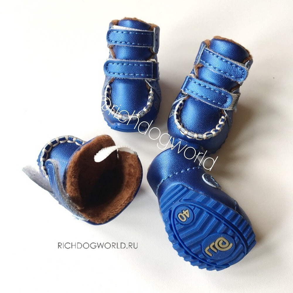 302 W Ботинки "Эко кожа" на меху/Анатомическая обувь для собак. ЗИМА.