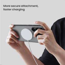 Чехол серый тонированный c MagSafe для Samsung Galaxy S26 Ultra, серия Super Frosted Shield Pro Magnetic (Clear version) от Nillkin