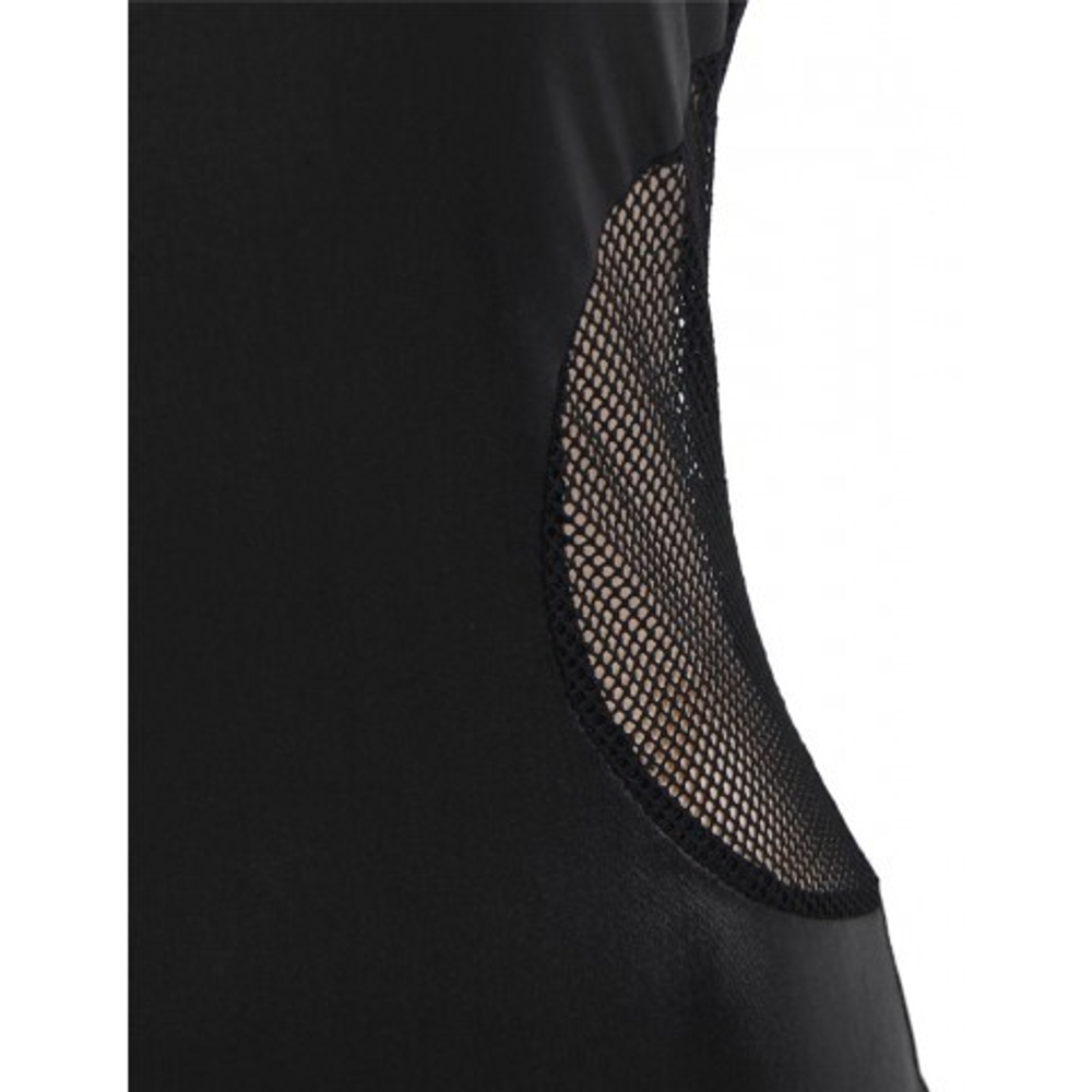 Кожаное платье Ohyeah Lady с ремешками и сеткой, 3XL-4XL