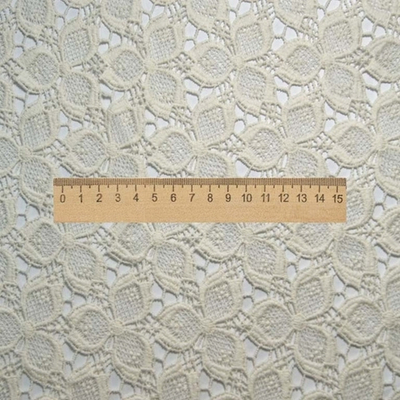 Кружевное полотно 100% хлопок, 120 см, молоко