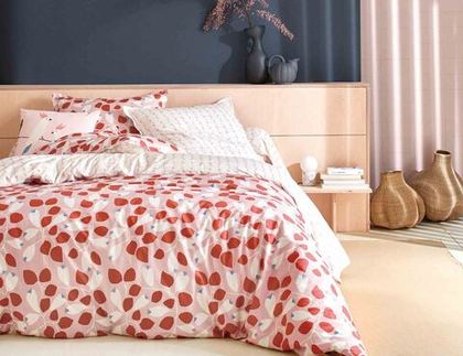 nan GARDEN coquelicot Blanc des Vosges 155x200 Розовый