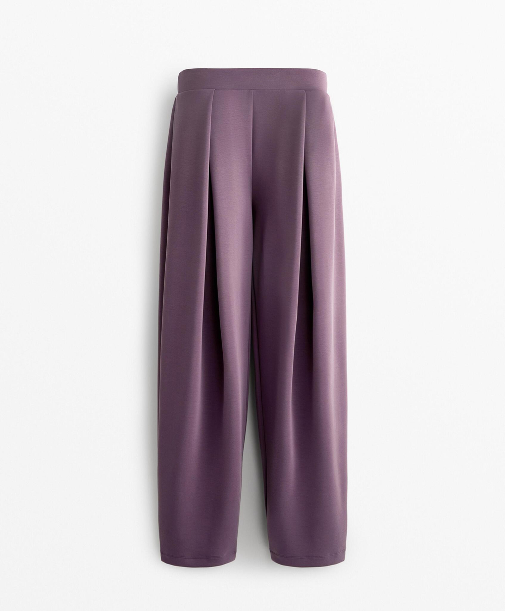OYSHO Брюки-коконы из мягкого модала, сиреневый