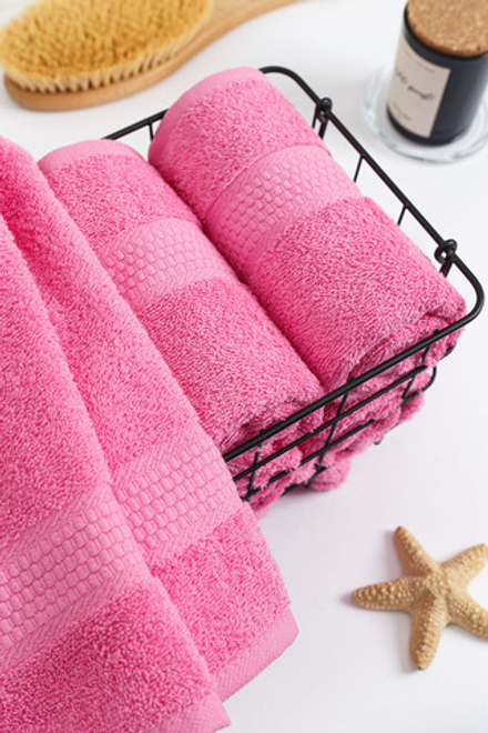 Полотенце махровое, г/к, 40х70, арт. 40-70 BS, 460 гр/м2, цвет: 105-ярко-розовый,