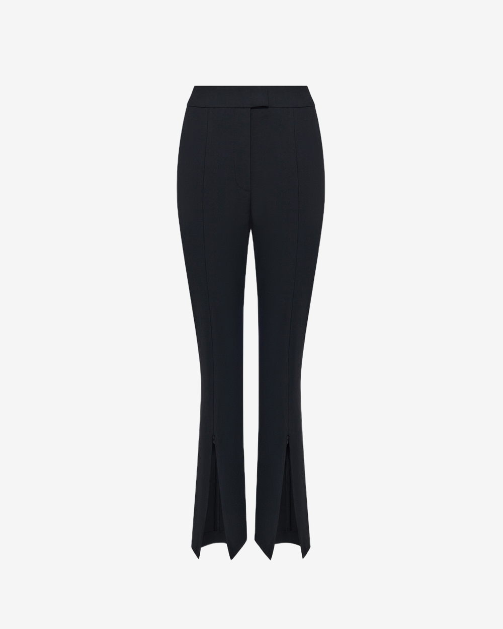 Брюки зауженные из костюмной ткани с разрезами на молнии